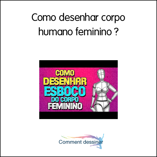 Como desenhar corpo humano feminino